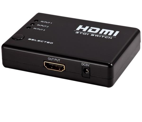 Bộ gộp HDMI Switch 3 vào 1 ra(Đen)