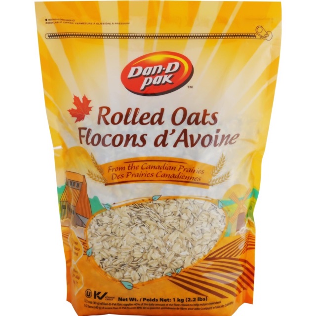 [HCM] Yến mạch cán nhập khẩu Canada 1kg - Dan D Pak