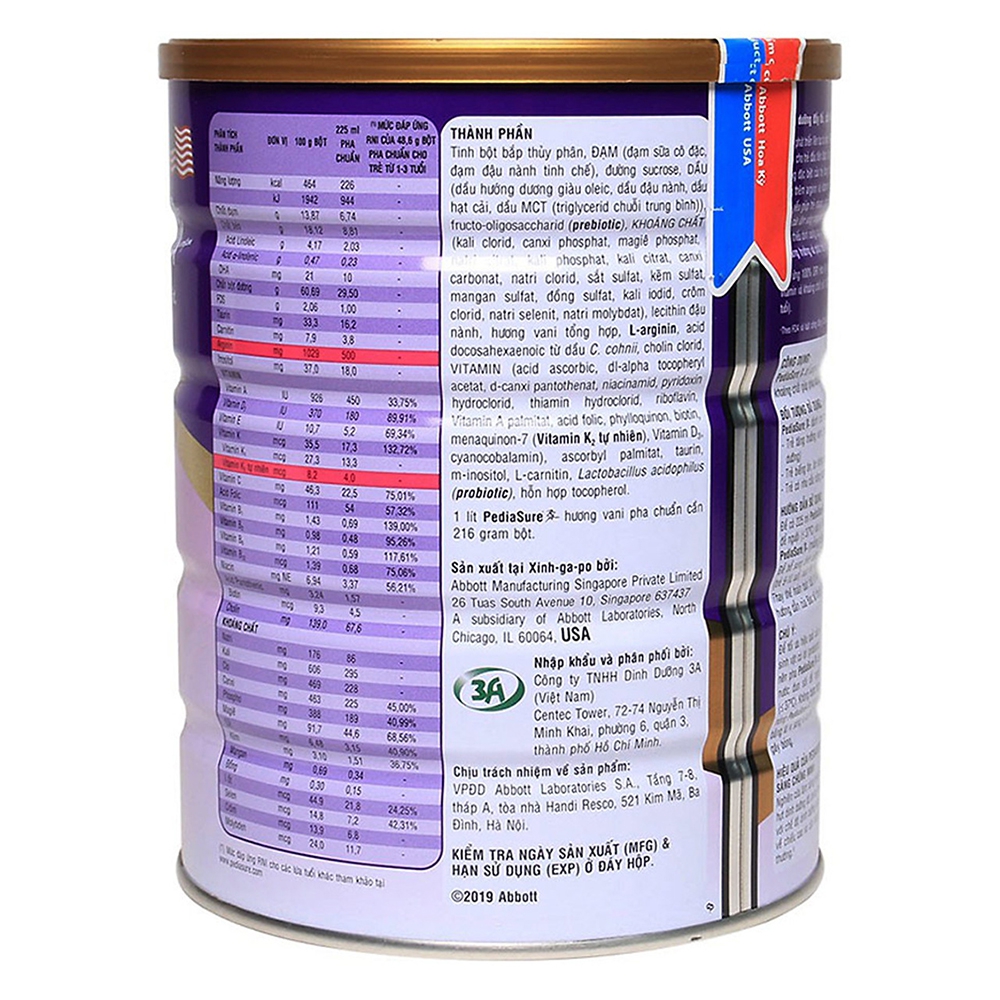 Sữa bột Abbott PediaSure  1.6kg
