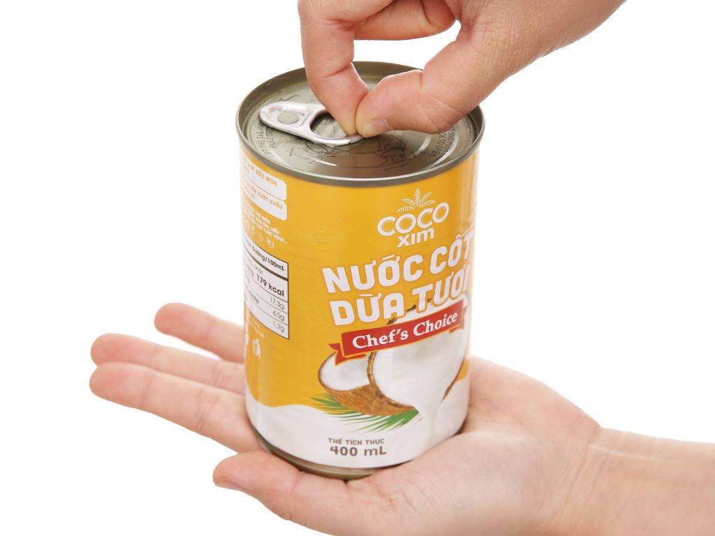 Combo 2 Lon Nước Cốt Dừa Tươi Chefs Choice (Cam) Lon 400ml x2