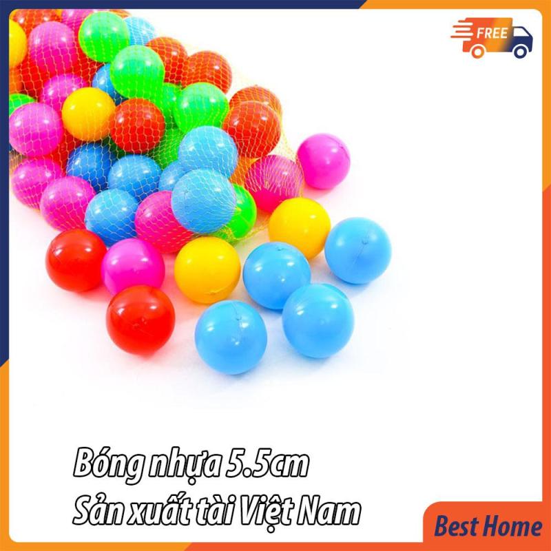 Túi 30 quả bóng nhựa 5cm cho bé chơi nhà bóng - bể bơi - Nhựa nhập Hàn Quốc - Sản  xuất tại Việt Nam