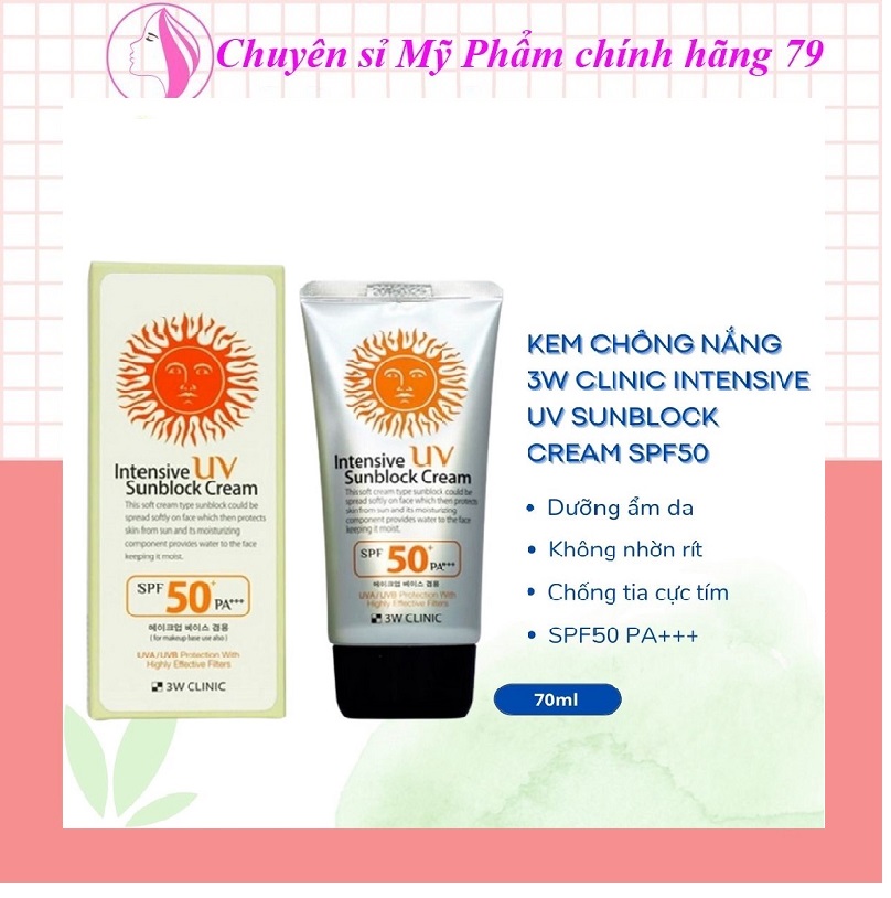 Kem chống nắng chống tia UV hiệu quả trên 50+ 70ml không thấm nước