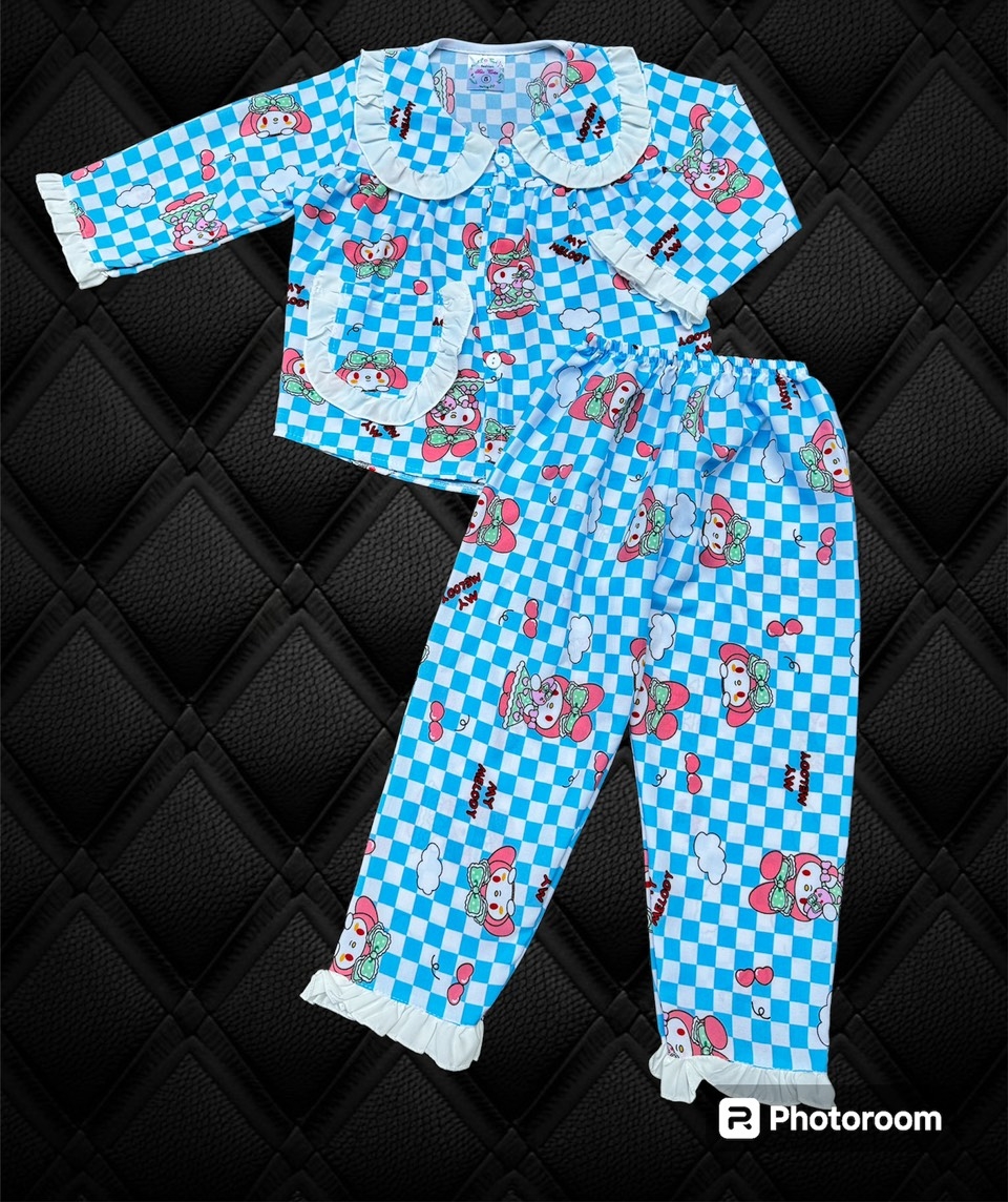 Bộ Pijama Lụa Tay Dài Bé (8-14kg) (giao màu ngẫu nhiên)