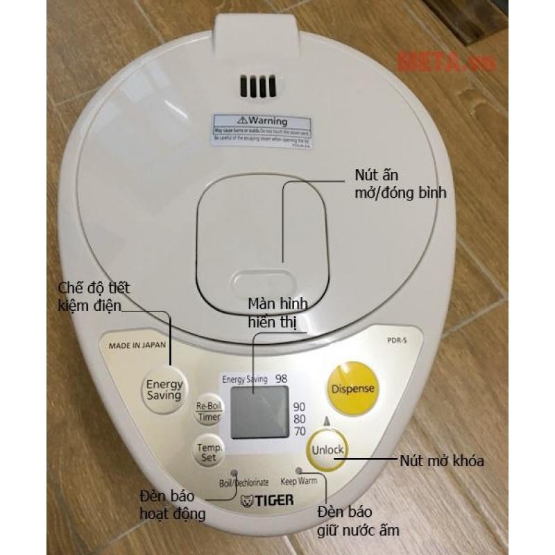 Bình thủy điện Tiger PDR-S30S ( 3 L) - Made in Japan