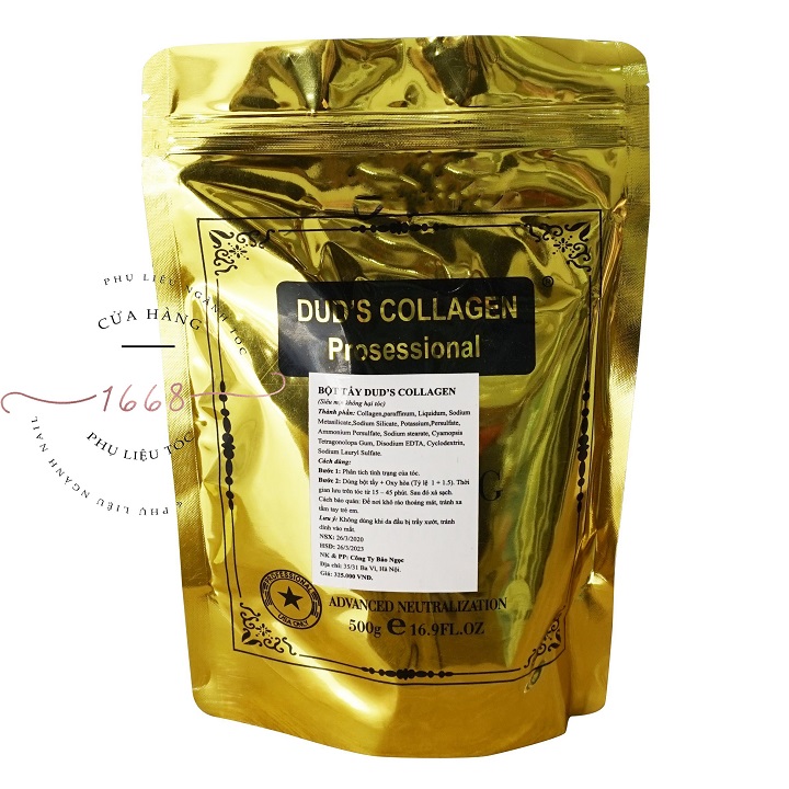 Bột Tẩy Tóc Siêu Mịn Không Hại Tóc DUD'S Collagen 500g