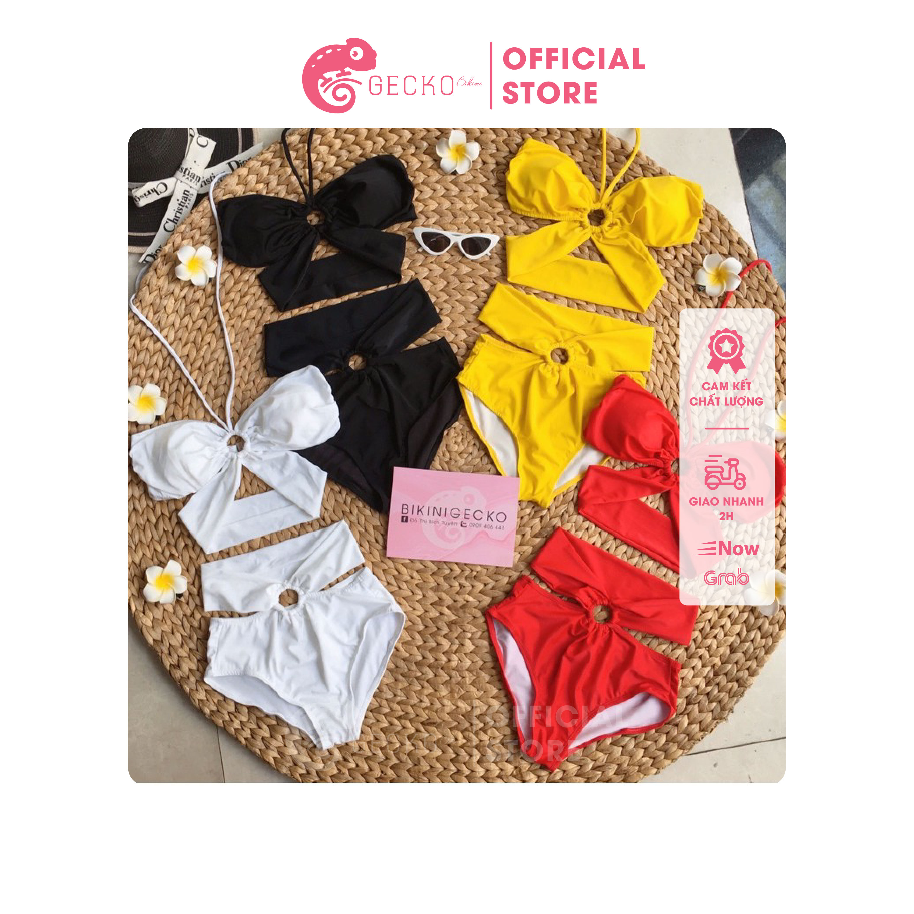Bikini Đồ Bơi 2 Mảnh Khoen Kèm Dây GK0235 (Ảnh Thật, Nhiều Màu)