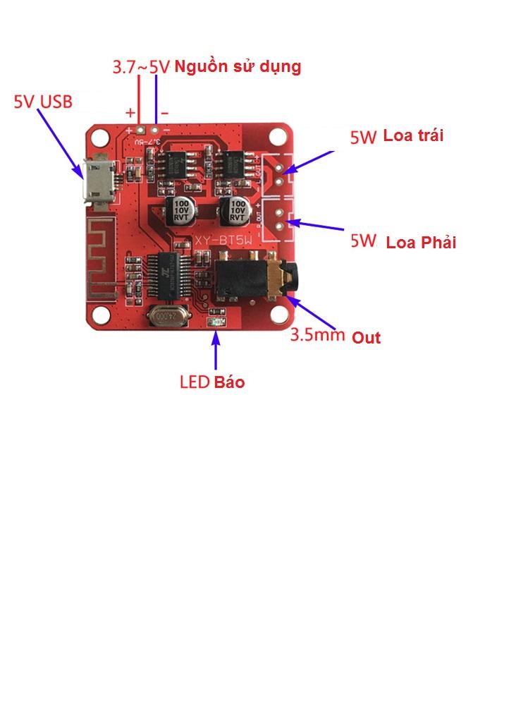Mạch Bluetooth có khuếch đại 4.3 (5w x2)