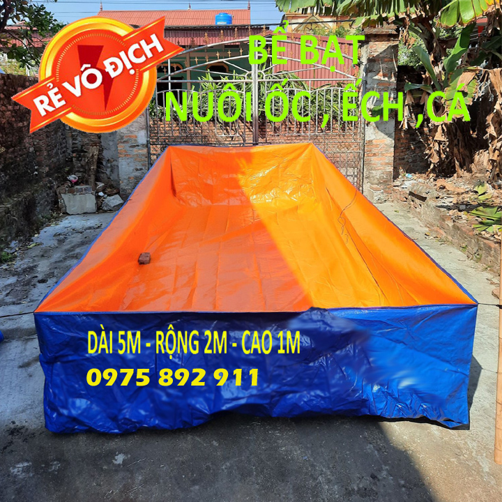 Bể bạt nuôi ốc , ếch , cá , lươn , chạch - 5x2x1 tú phương