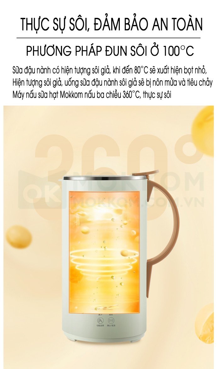 Máy Làm Sữa Hạt Mokkom 600ml