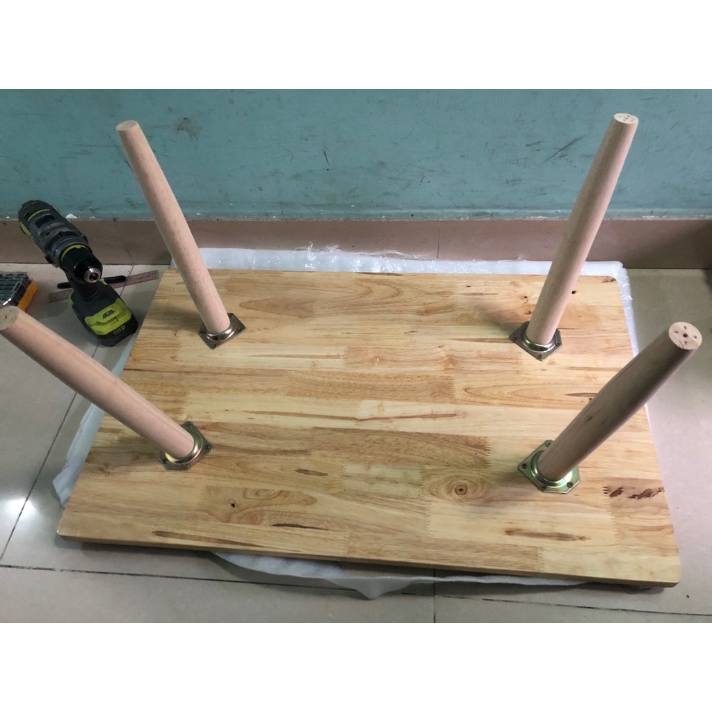 Chân Bàn Gỗ Cao Su Decor