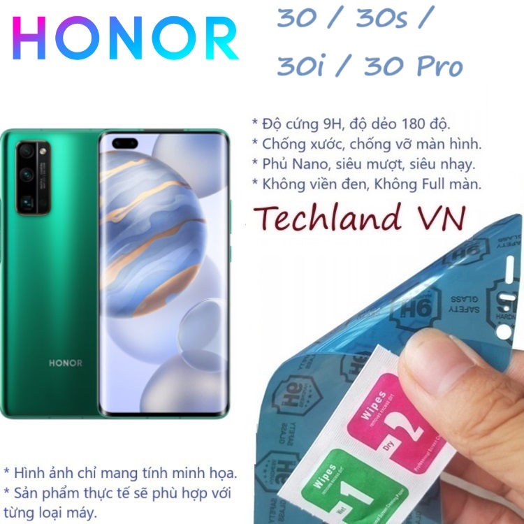 Cường Lực Phủ Nano Honor 30 / 30s / 30i - Trong Suốt, Không Full Màn, Không Viền Đen