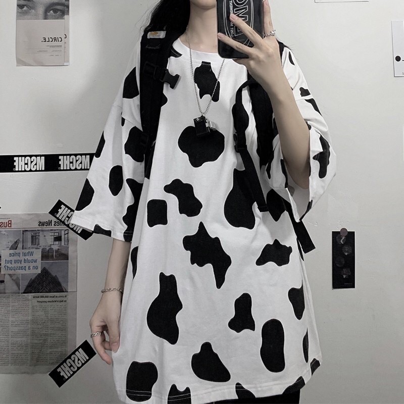 Áo thun Bò sữa dáng rộng unisex