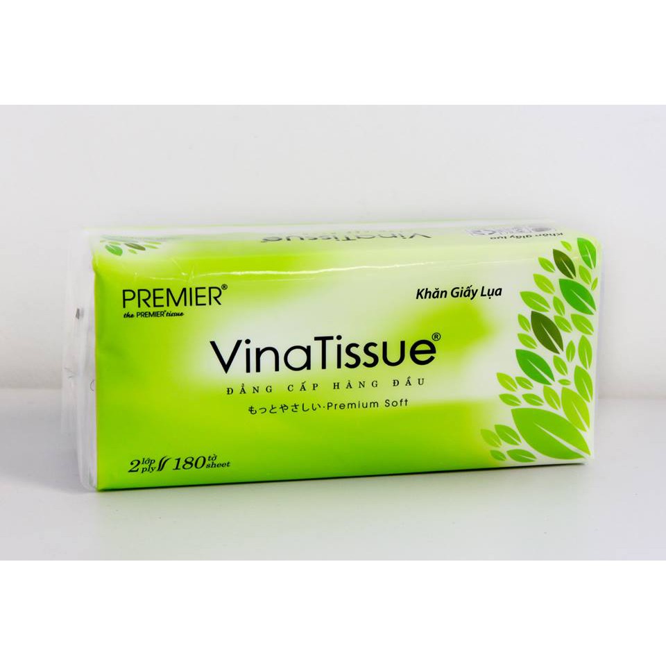 Lô 5 gói Khăn giấy Vinatissue 180 tờ (180 tờ x 5)