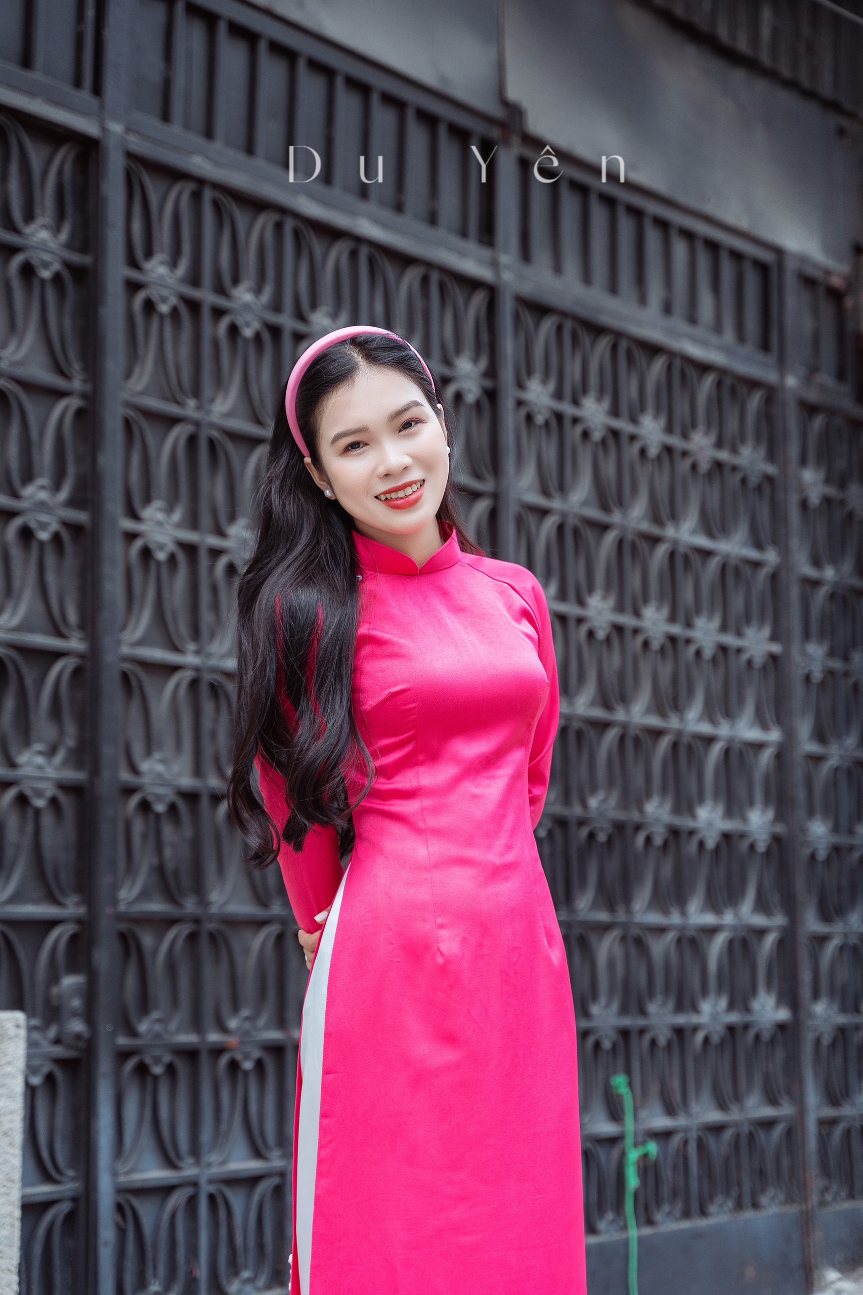 Áo Dài Cách Tân Lụa Tây Thi , Áo Dài Thụy Hồng Sen (Áo Dài Thiết Kế Du Yên)