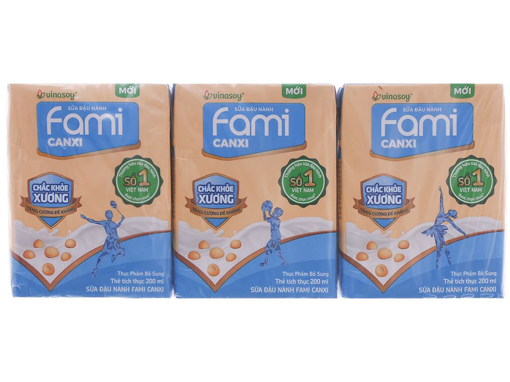 sữa đậu nành Fami Canxi (thùng 36 hộp 200ml)