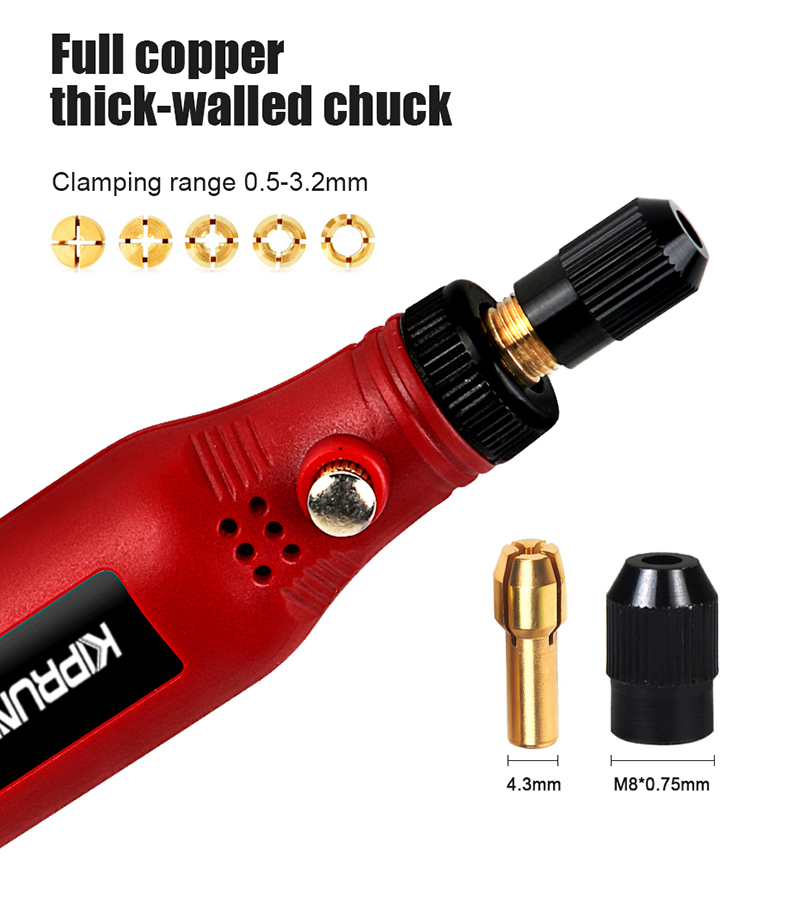 [Ready stock] KIPRUN Mini Cordless Drill Power Tools Electric 3.6V Drill Grinder Grinding Accessories Set Wireless Engraving Pen For  For Jewelry Glass Wood Cutting Grinding Polishing With HSS Saw Blade / Felt Wheel / Twisy Drill Bits / Grinding Stone