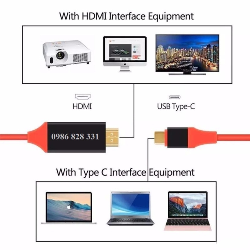 Cáp USB Type C ra HDMI