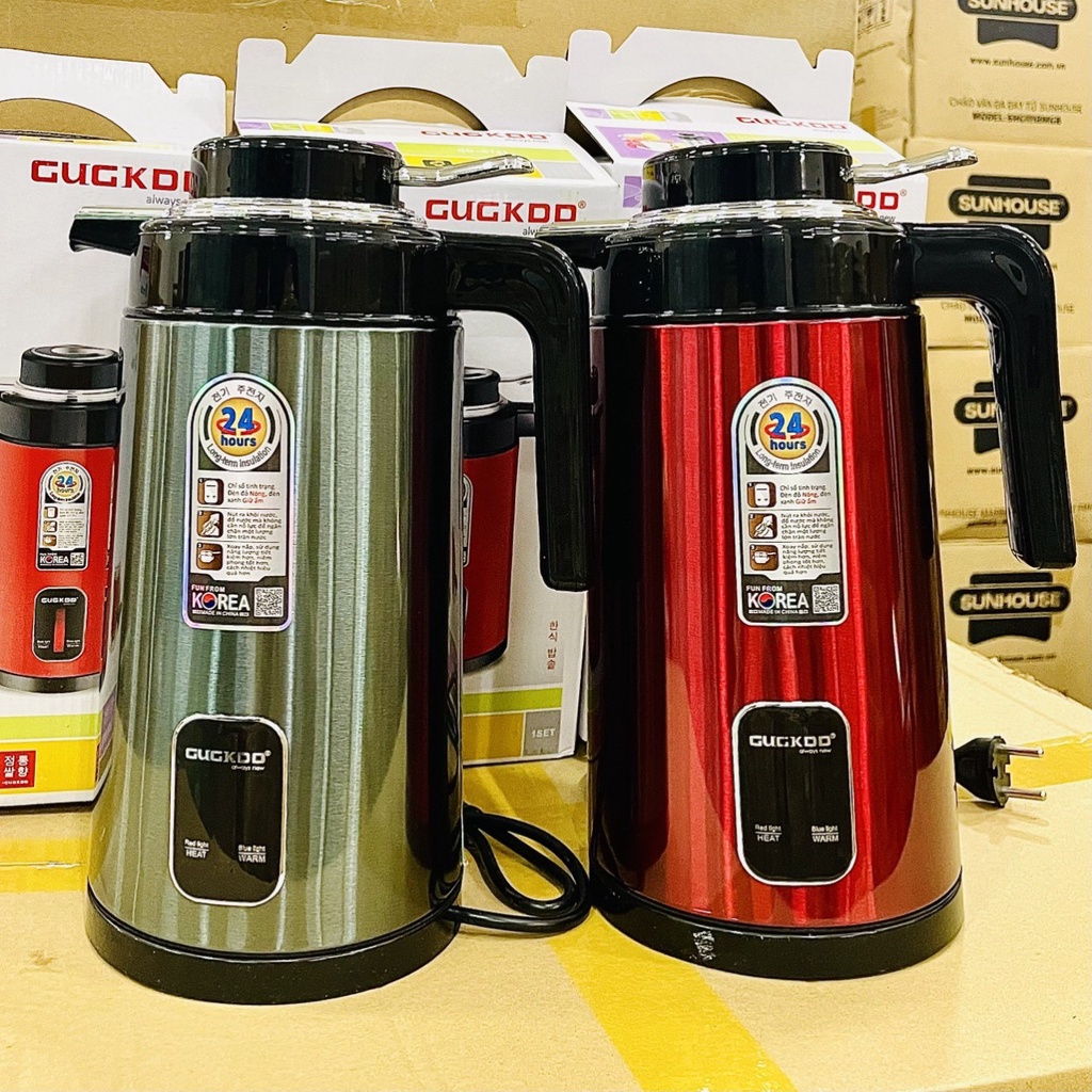 Ấm siêu tốc cuckoo st21 - dung tích 3 lít - lõi inox 3 lớp - ấm đun siêu tốc kiêm phích nước gugkoo st21 - bình giữ nhiệt