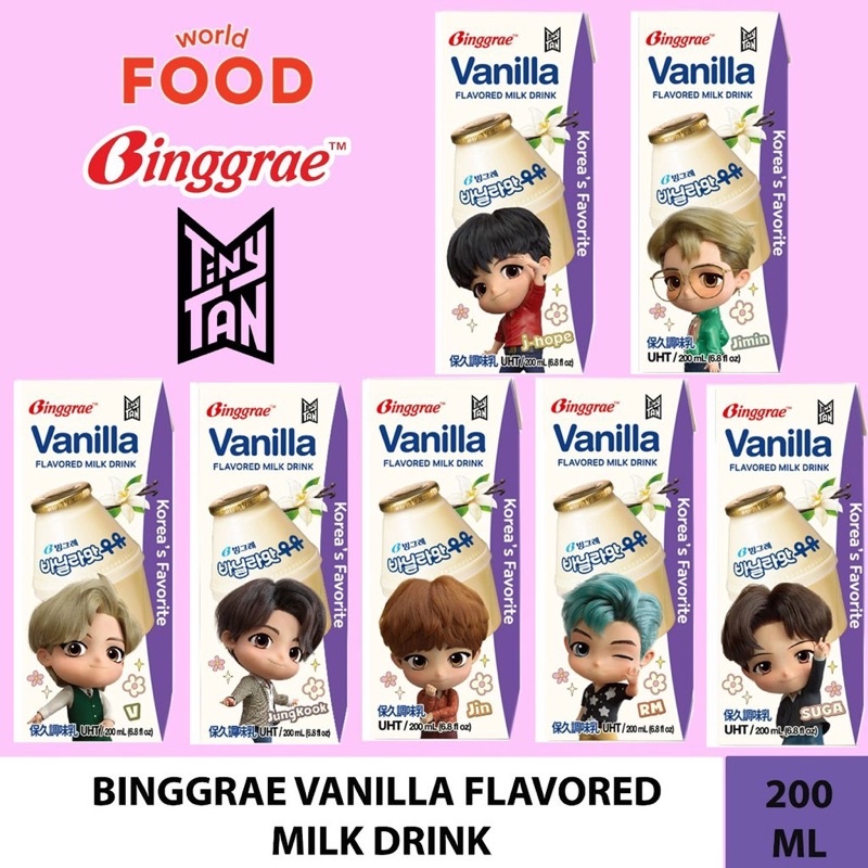 Sữa tươi Binggrae Hàn Quốc nhiều vị 200ml