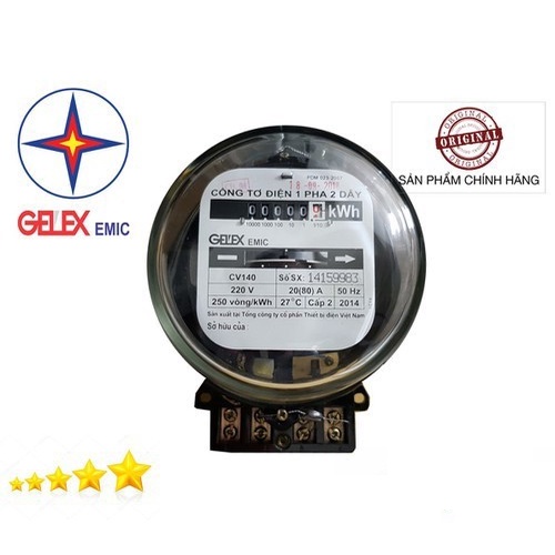 CÔNG TƠ ĐIỆN, ĐỒNG HỒ ĐIỆN 1 PHA 2 DÂY - EMIC