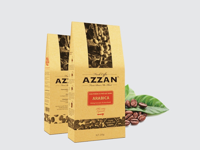 Azzan Arabica  250g - Cà phê Arabica Cầu Đất, Lâm Đồng (hương trái cây, vị chua thanh)