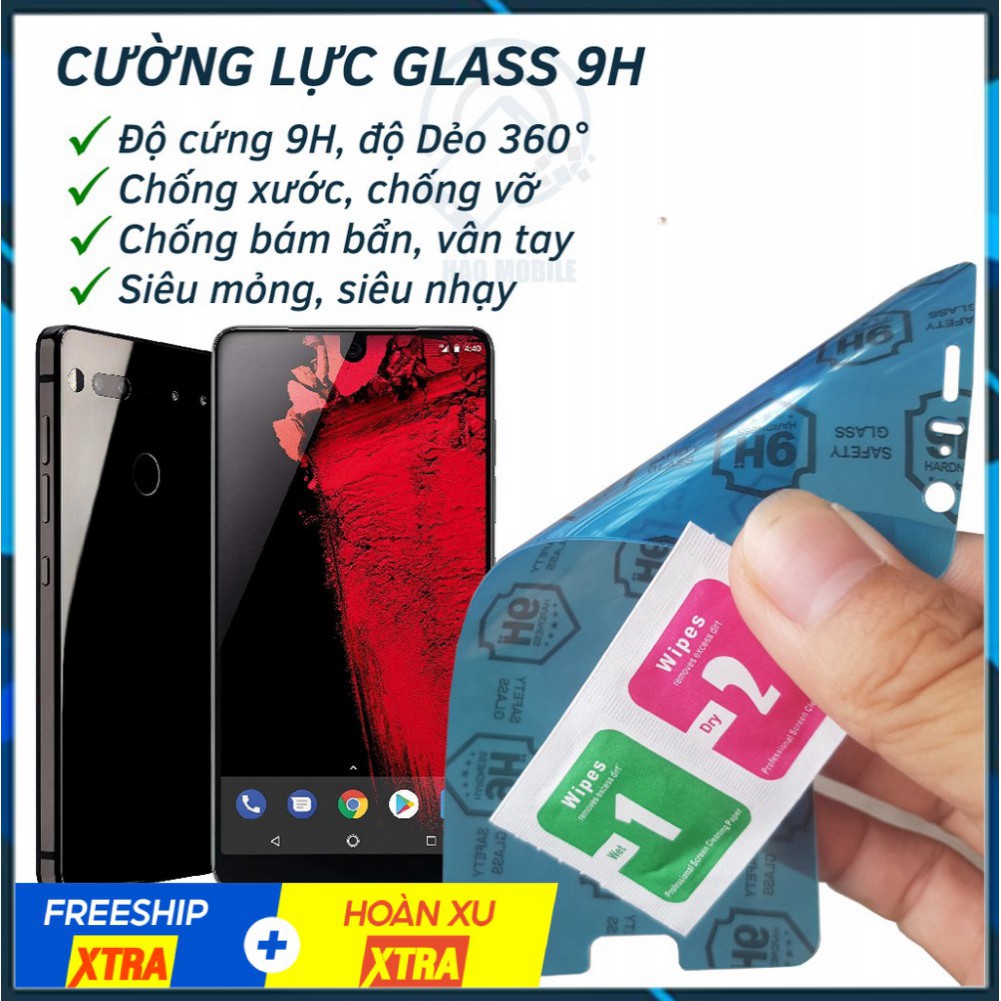 Dán cường lực dẻo nano mặt trước sau Essential Phone PH-1