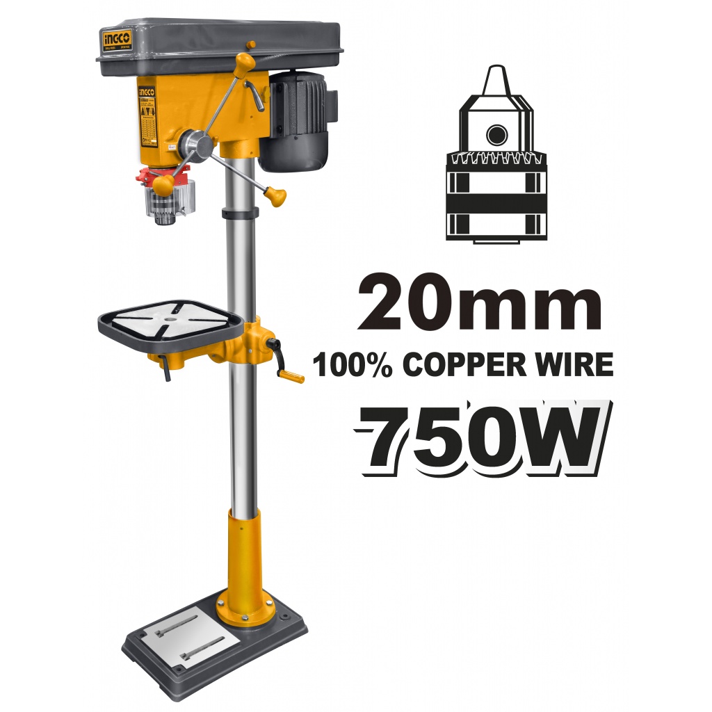 [Trả góp 0%] Máy khoan bàn 750W hiệu Ingco DP207502