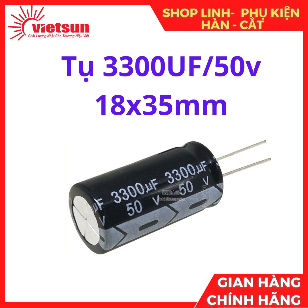 Tụ hóa 3300uf 50v ( 18x35mm )