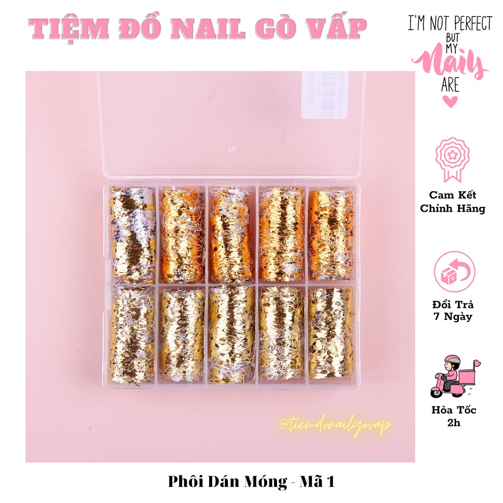 Hộp Phôi Dán Trang Trí Móng Tay Nhiều Mẫu