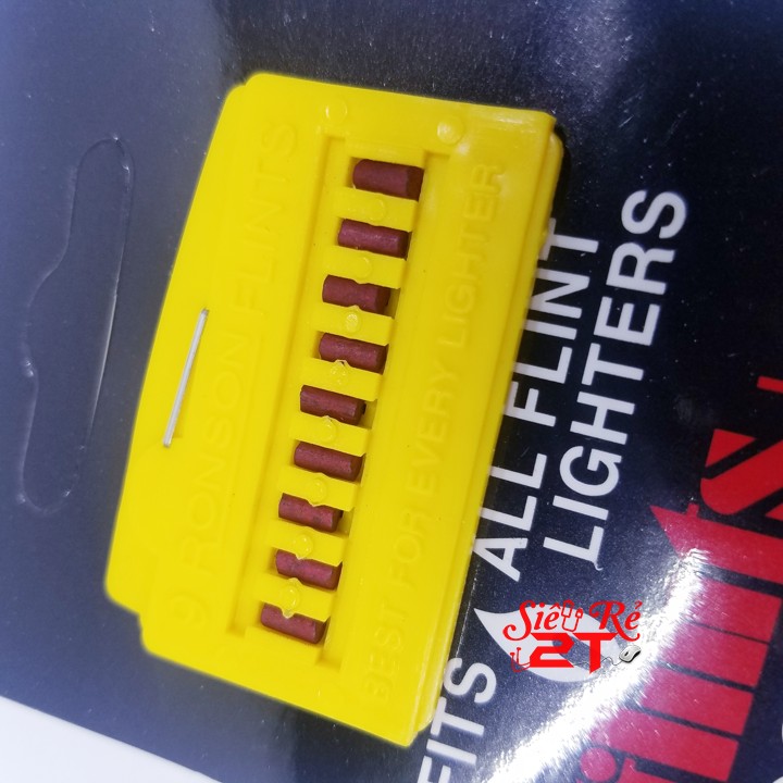 Đá Đỏ Ronson Vĩ 9 Viên - Đá lửa cho Zippo, Bật lửa các loại