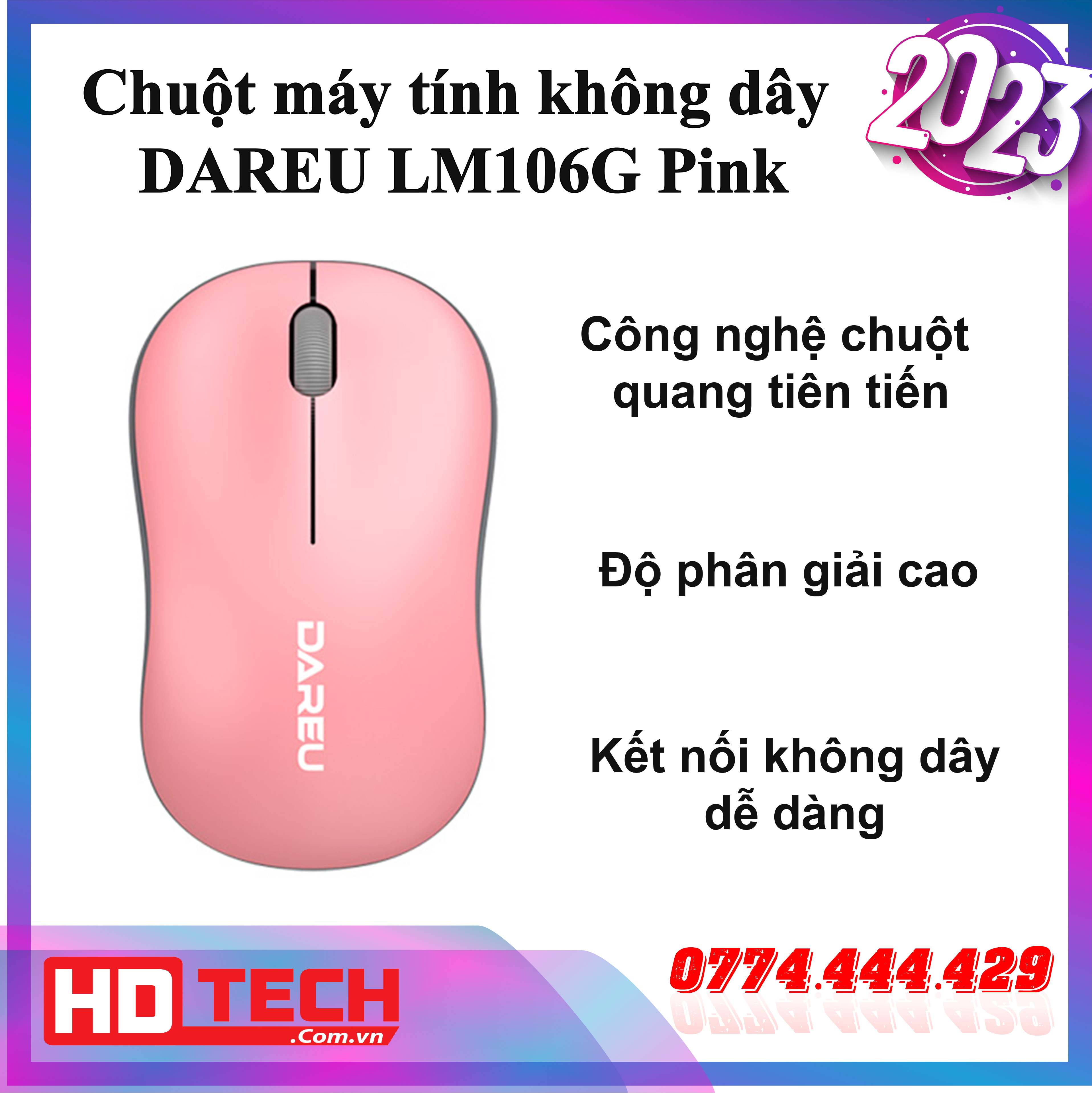 Chuột DAREU LM106G Pink