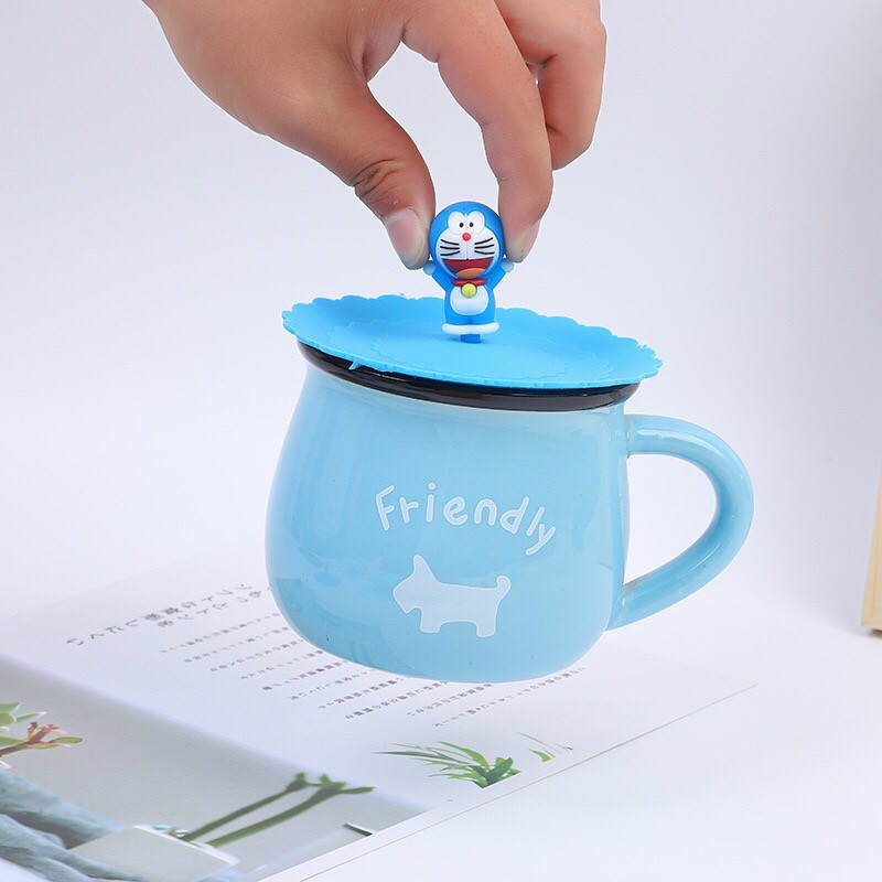 Nắp Đậy Ly Cốc Bằng Silicon Nhiều Hình Cute,