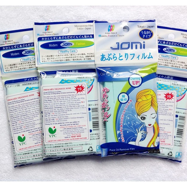 Giấy thấm dầu Jomi thấm dầu kháng khuẩn (70 tờ)