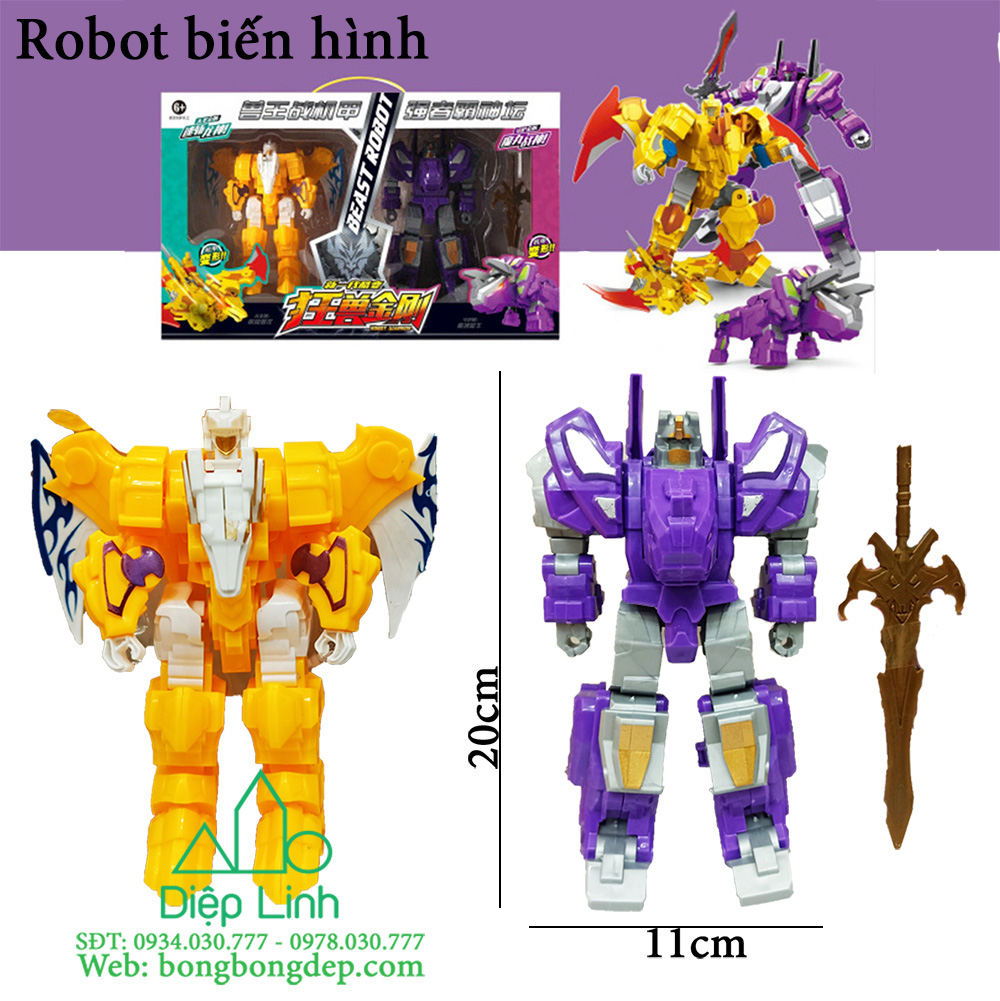 Đồ chơi xe công trình biến hình robot cho bé, đồ chơi thông minh Robot biến hình⚡Đồ chơi tư duy