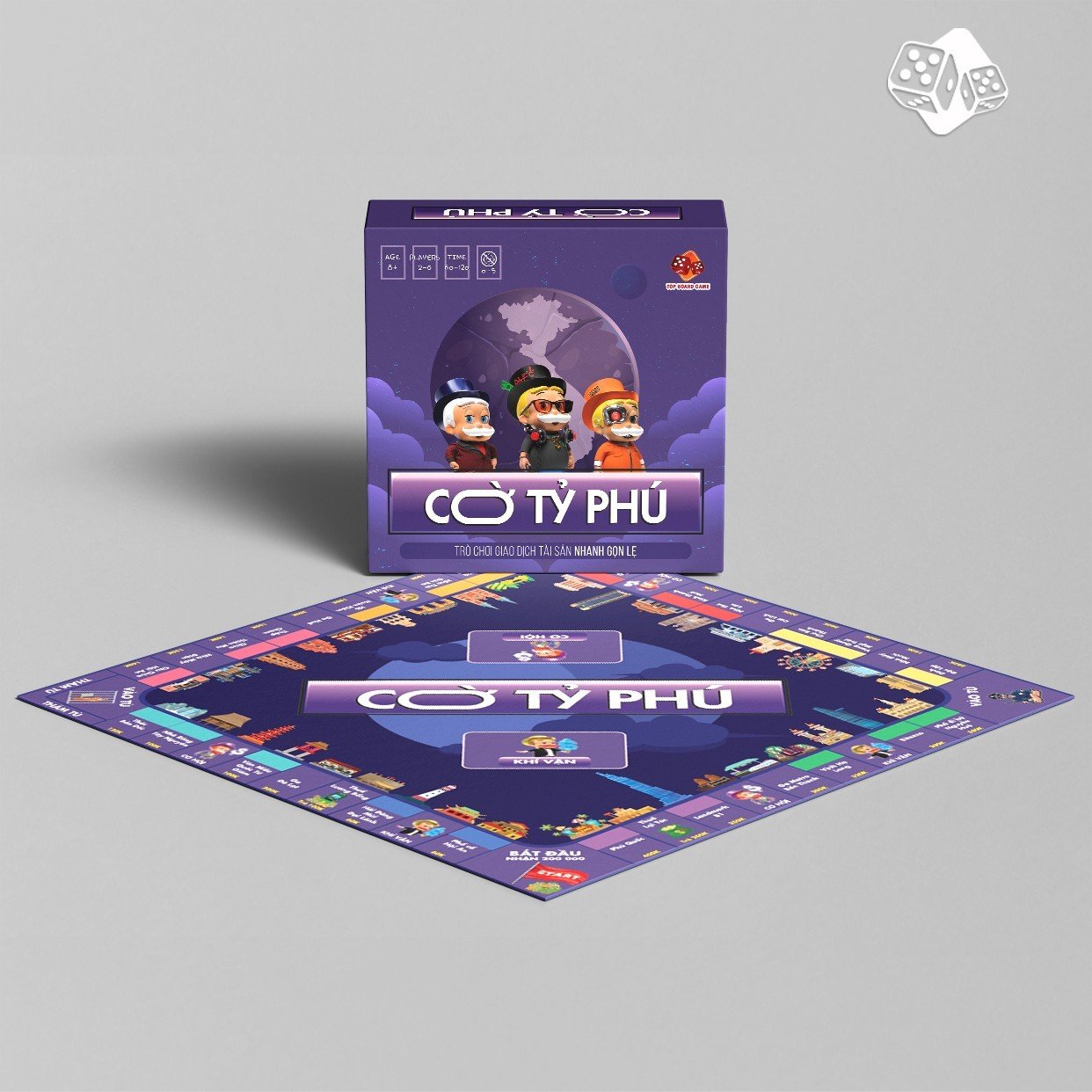[HÀNG CAO CẤP] Cờ tỷ phú Top boardgame 2023 monopoly Tiếng việt cao cấp