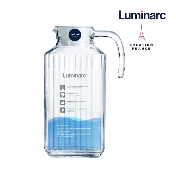 Bình Nước Thuỷ Tinh Luminarc Quadro 1.7L - LUQUG2668
