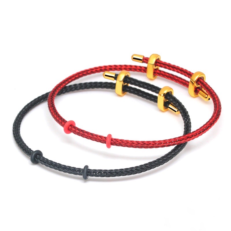 Vòng tay dây thép đeo charm [TẶNG CHẶN CAO SU]