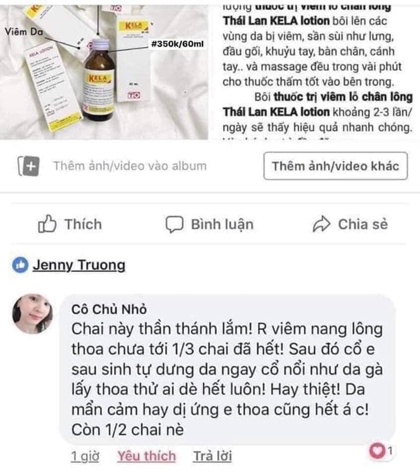 KELA LOTION THÁI LAN - xóa viêm lỗ chân lông