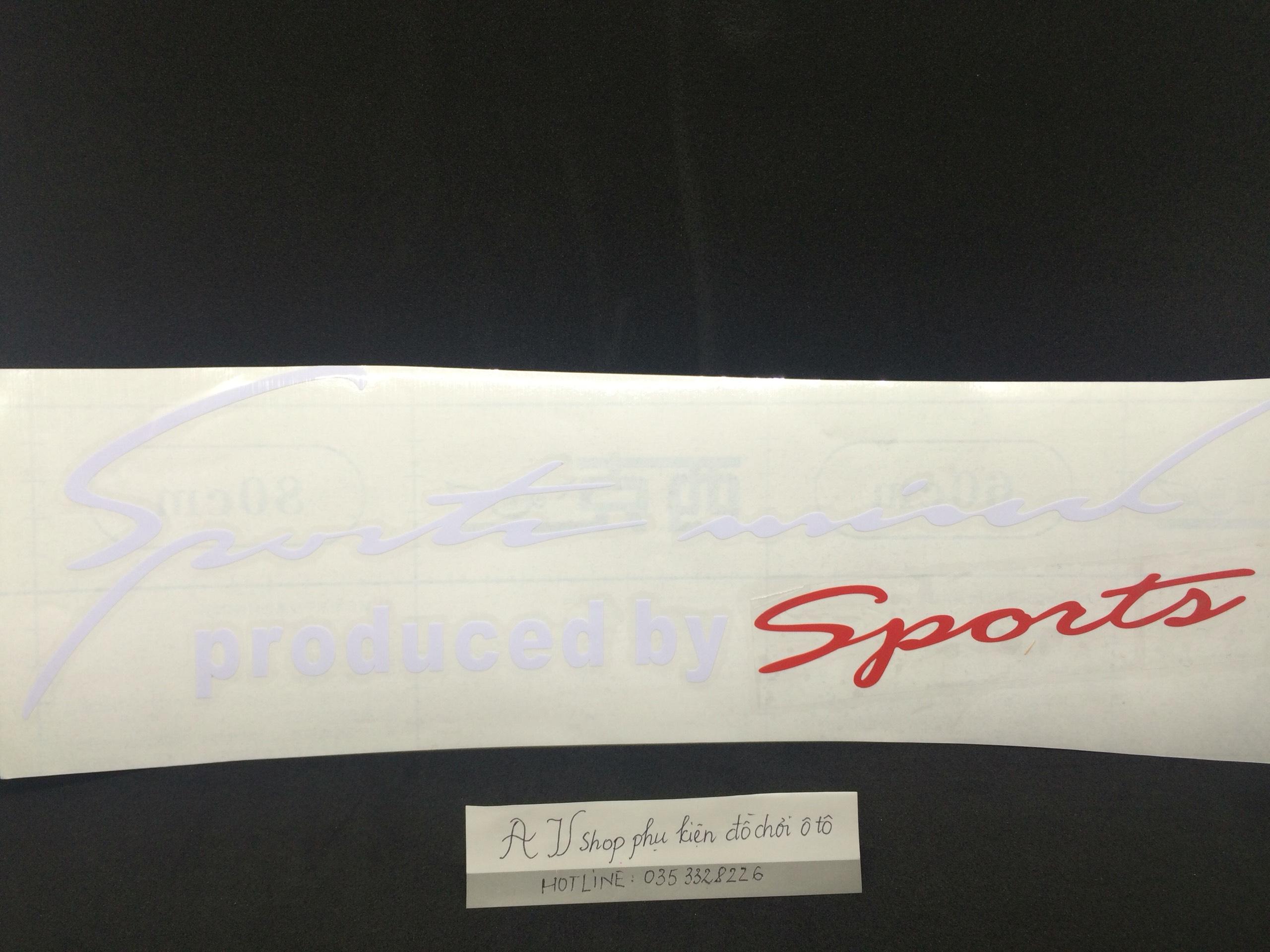 SPORT MIND 30cm X 15cm Trắng Đỏ