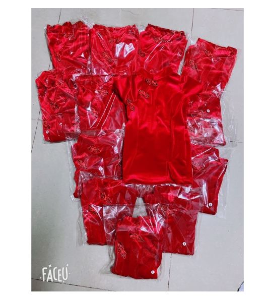 [HCM]Sườn xám nhung cho mẹ và bé