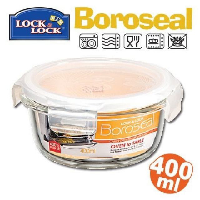 [HCM]Hộp thủy tinh chịu nhiệt lock and lock 400 ml
