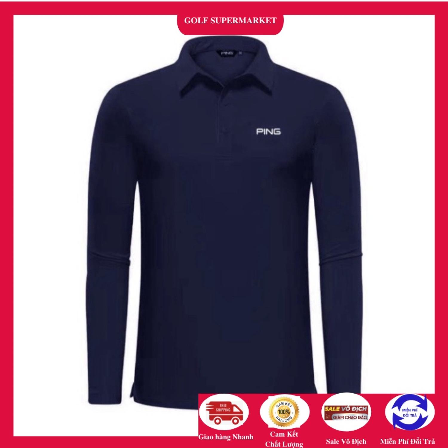 Áo golf nam, Áo dài tay golf PlNG [ PHỤ KIỆN GOLF ]