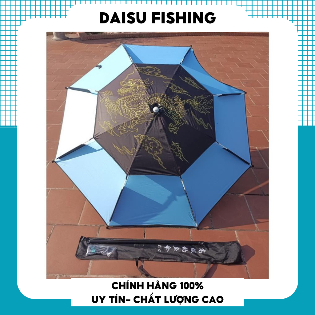 Ô dù câu cá kim long 2 tầng, ô 2m2- 2m4 cao cấp