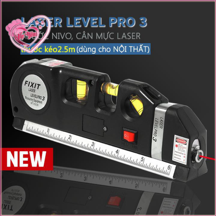 Thước Đo Laser Nivo/ Căn Mực 4in1 Laser Level Pro 3