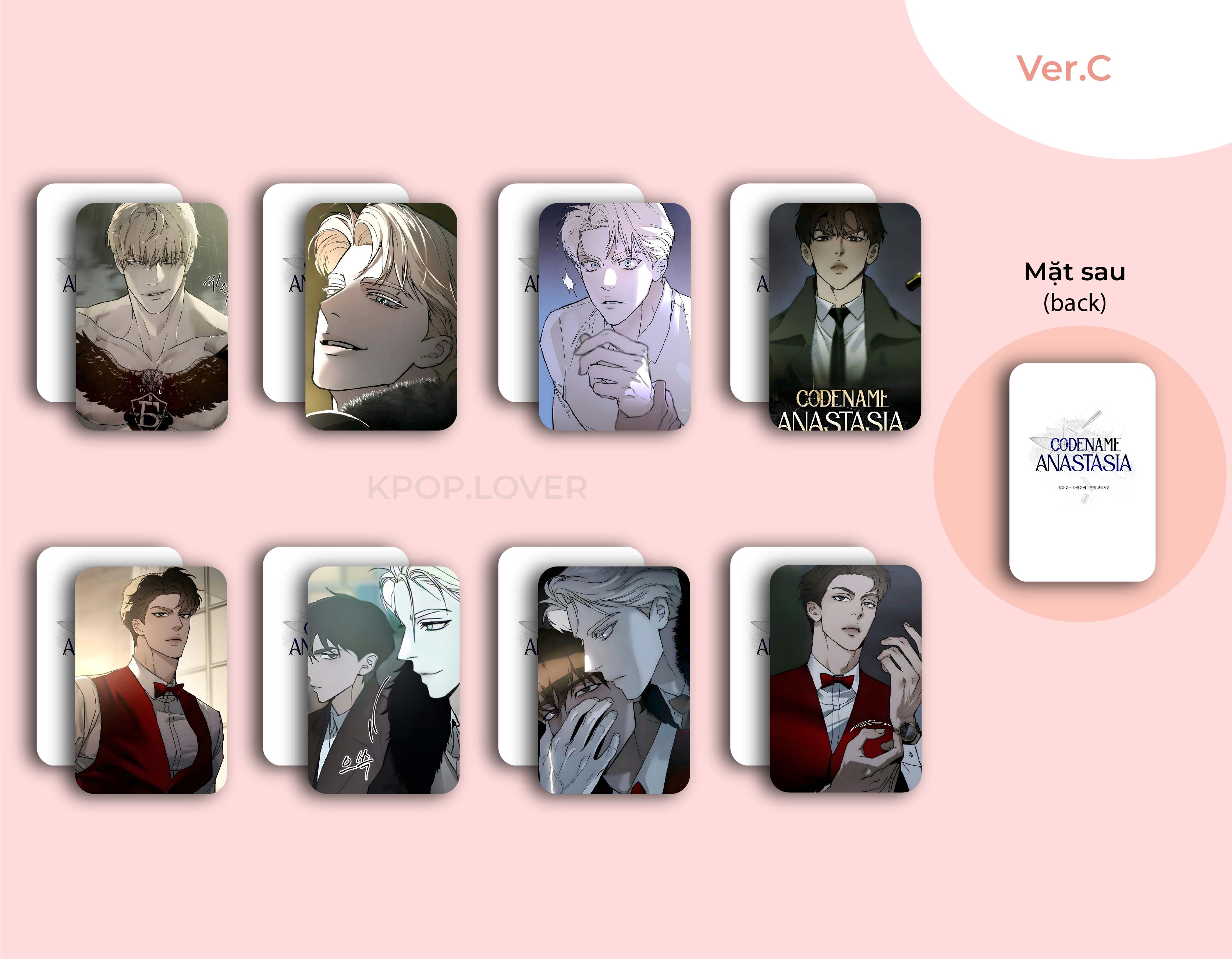 SET 8 CARD BO GÓC MẬT DANH ANASTASIA
