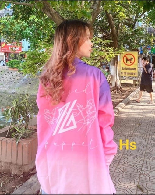Áo khoác Gió Dù  Loang Màu   ZZ Cổ Bẻ Thời Trang