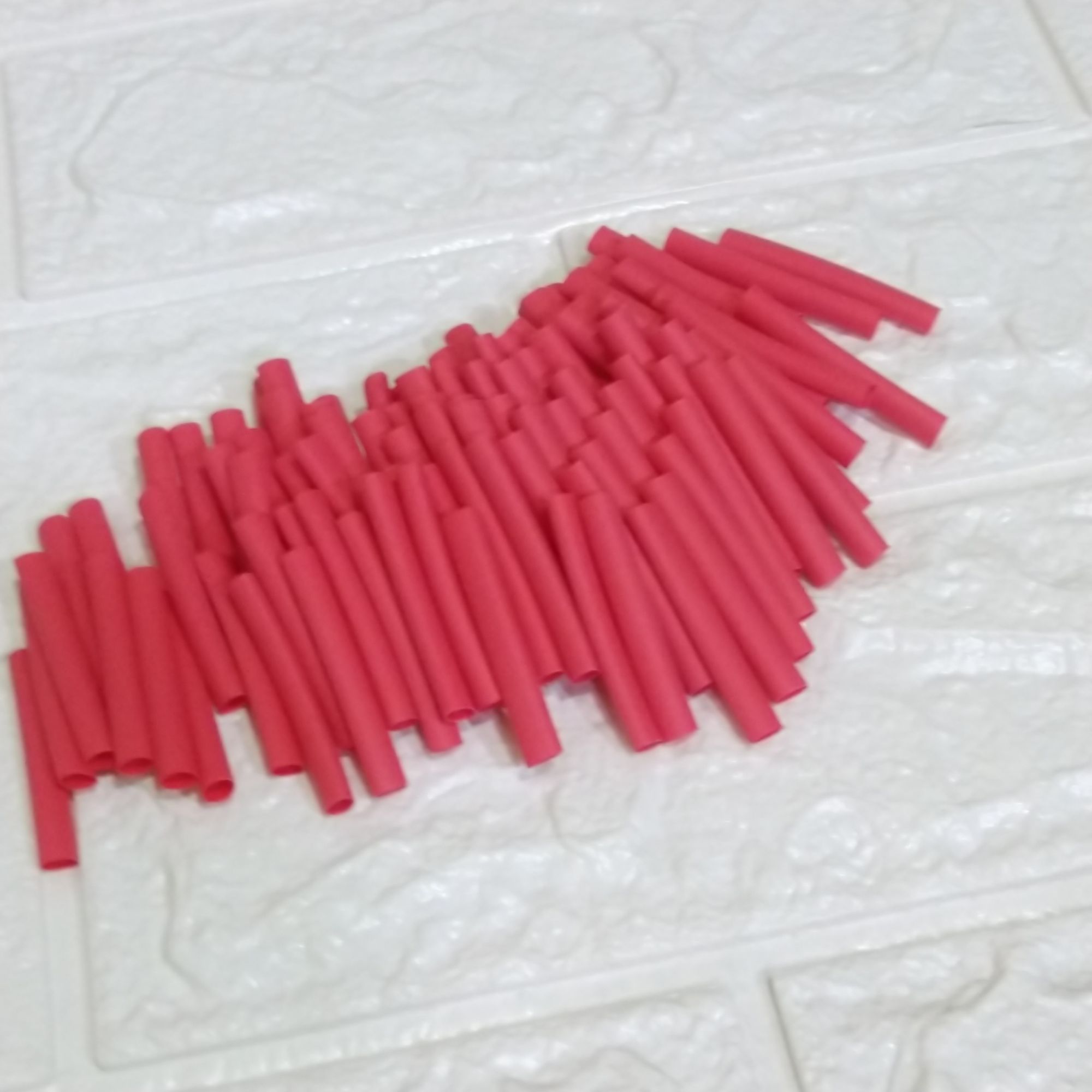 [HCM]100 ống gen co nhiệt phi 4 cắt sẵn 4cm màu đỏ.