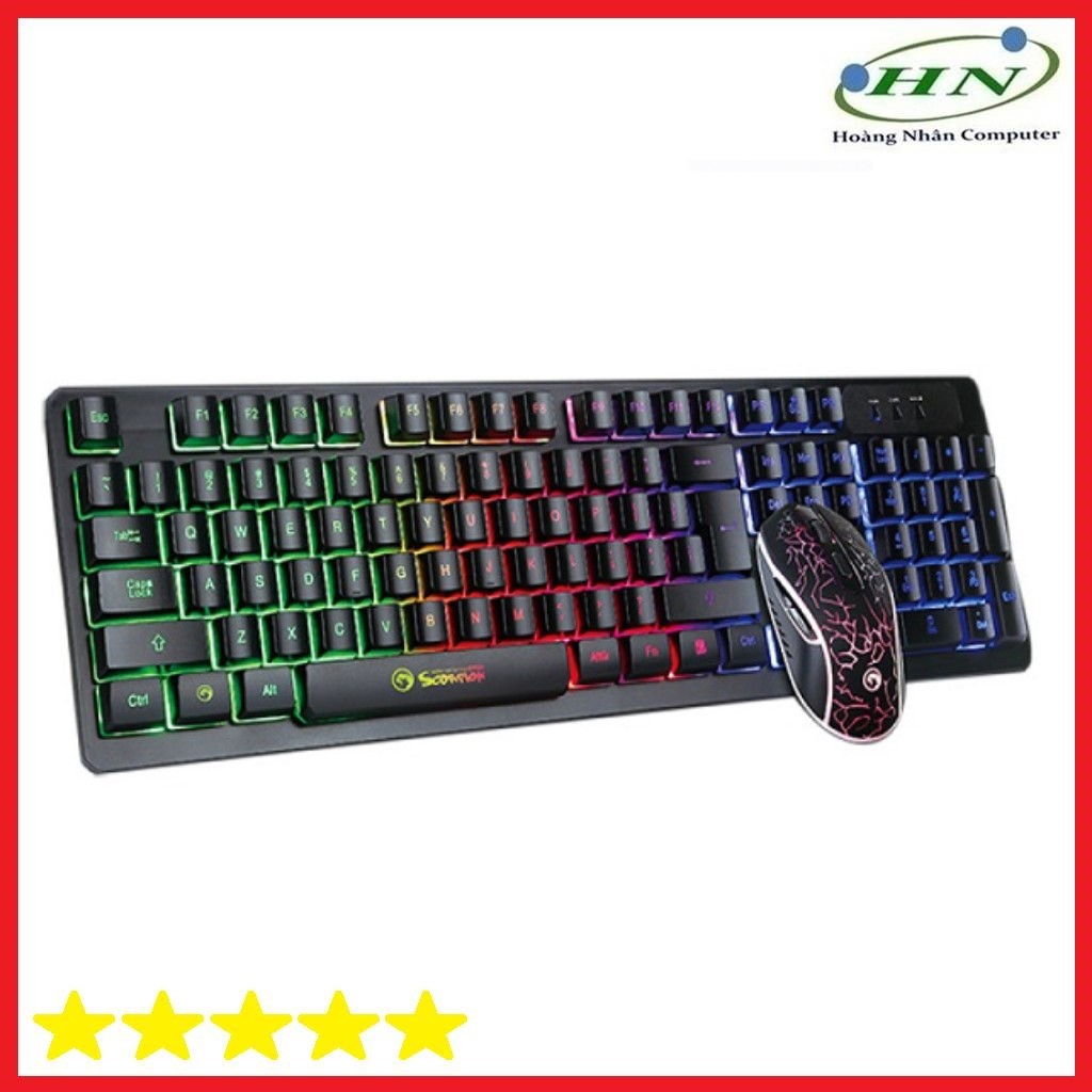 [HCM]COMBO Bàn Phím Và Chuột Marvo KM 408 đèn LED