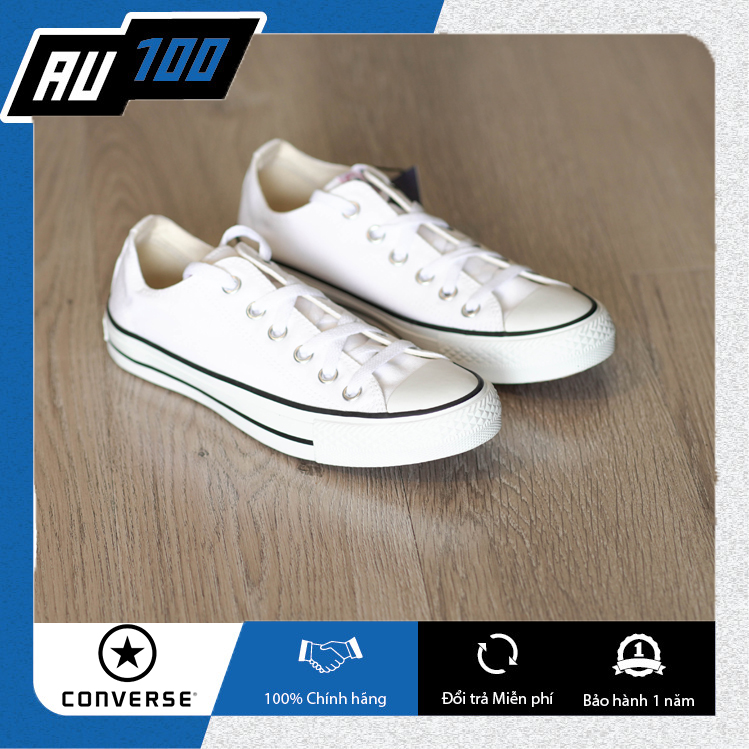 [AU100] Giày Converse nữ màu trắng viền đỏ đen [ Converse chính hãng không gây hôi chân] (made in Vietnam)