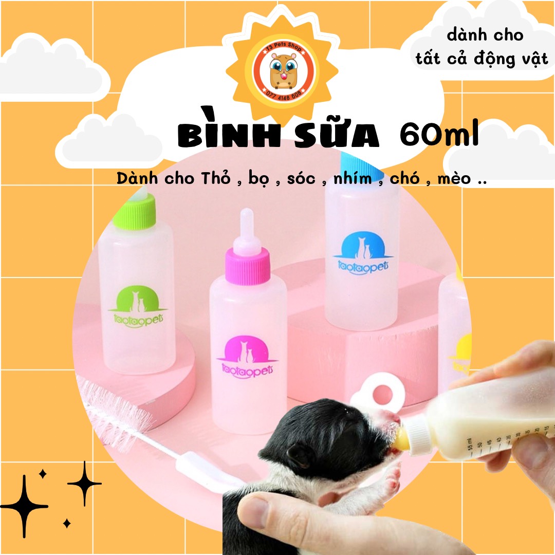 Milk Bottles for Newborn Dogs and Cats (Available in 2 Sizes) - T3 Pets Shop